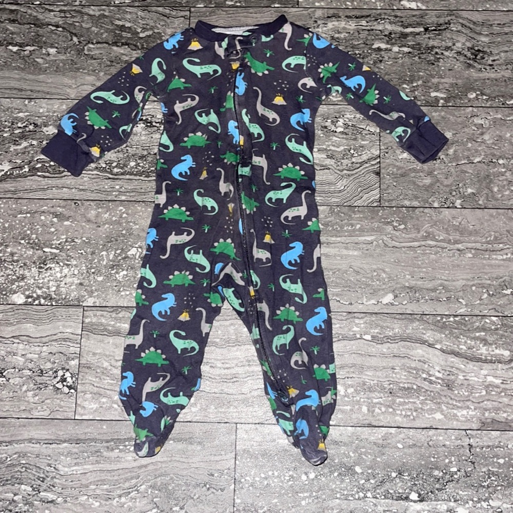 Long sleeve zip up footed onesie